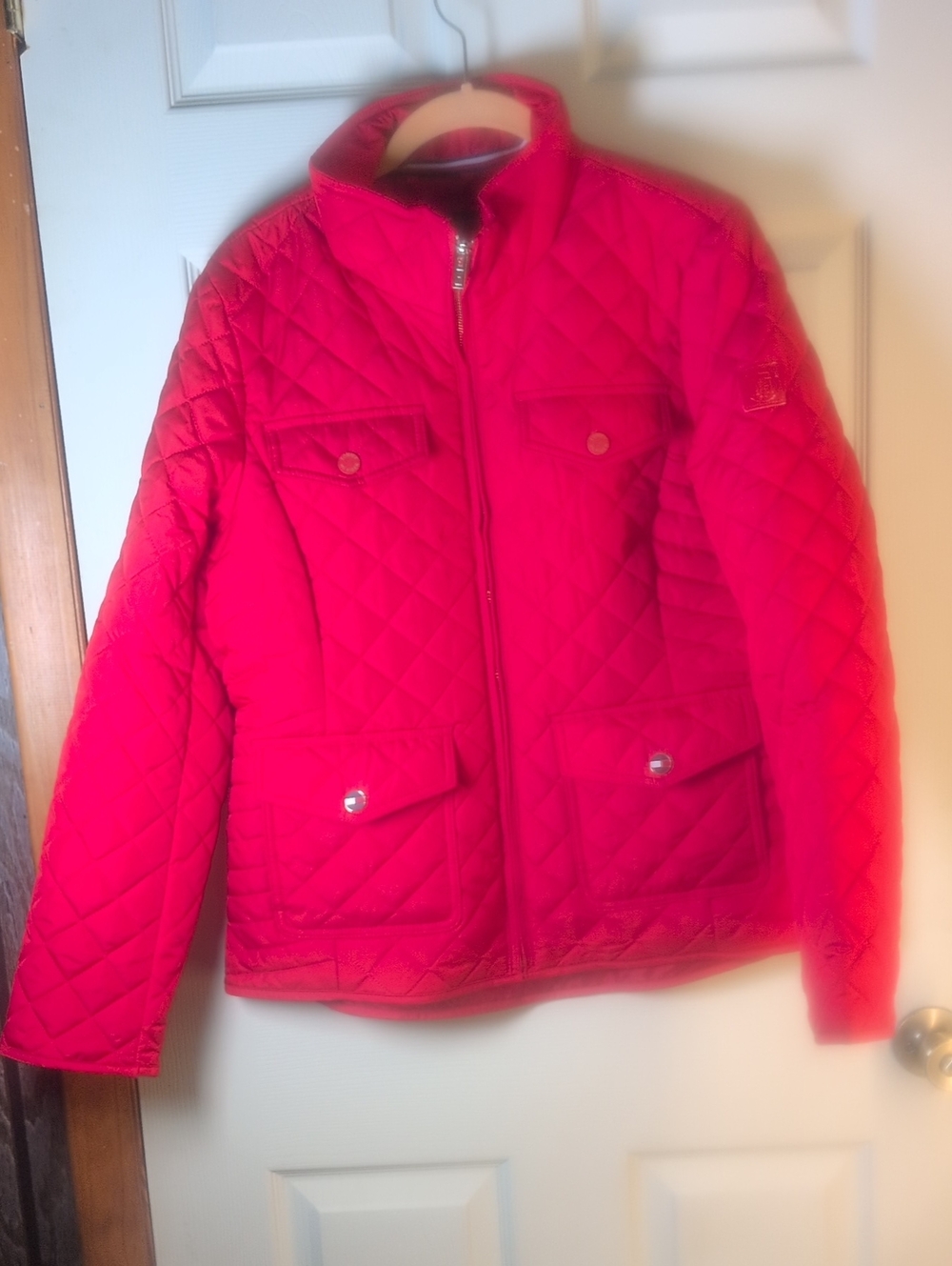 Tommy Hilfiger Quilted Red Women's Jacket - Classic Lightweight Coat